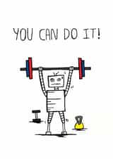 Exercise Encouragement Good Luck Card 4359 created by Debmon Design