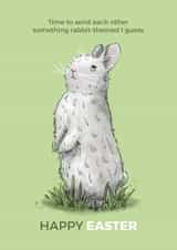 rabbit rabbits Easter Card 4239 created by Drawberry Jam