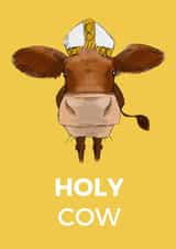 holy cow Humour Card 4240 created by Drawberry Jam