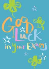 Good Luck in Your Exams - lettering card for teenagers doing Gcses or A levels created by From A Place of Wonder