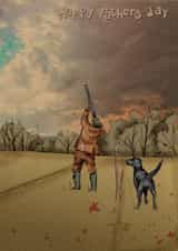 Happy Fathers Day Labrador country sports created by Ryland Studios