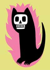 cat skull Card 24206 created by Alan Rogerson