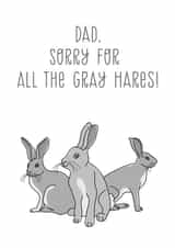 Father's Day Card - Gray Hares created by The Imagination Spot