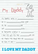Fill in the blanks for Daddy card created by Ilka Dickens