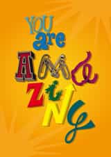 lettering amazing Thank You Card 22148 created by David Bombai
