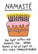 namaste yoga Birthday Card 4624 created by Che Dyer