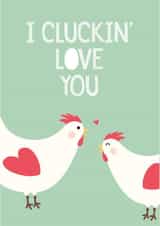 love chickens Valentines Day Card 26360 created by Wink Design - Michelle Roberts