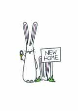 Cute Bunny New Home Card - House Key - New Home created by Hoppy Bunnies