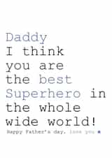 daddy hero Father's Day Card 25640 created by Always Sparkle