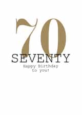 70 seventy Birthday Card 2775 created by Always Sparkle