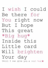 Great big hug inside a little card created by Always Sparkle