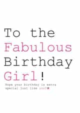 girl fabulous Birthday Card 2780 created by Always Sparkle