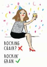 Modern or young grandmother birthday celebration card created by Heidi Burton