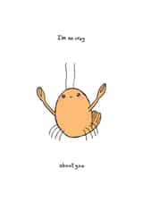 Cute Crayfish Anniversary Card / Valentines Day Card - I'm So Cray About You created by Ellie Bednall