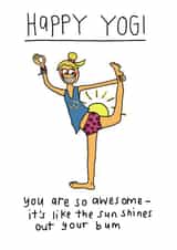 happy yoga Thank You Card 4626 created by Che Dyer