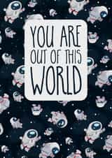 space astronaut Anniversary Card 1849 created by Claire Stamper