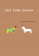 midlife dachshund Birthday Card 5335 created by Frankie Whistle