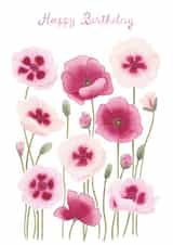 Classic Birthday Card - Poppies - For Her created by Louise Jewell