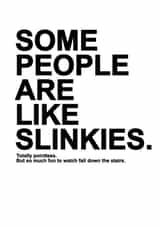 slinky slinkies Humour Card 5628 created by Redrakoon