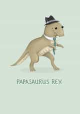 dinosaur t-rex Father's Day Card 1752 created by Katie Corrigan