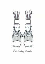 The Hoppy Couple - engagement/wedding/anniversary created by Hoppy Bunnies