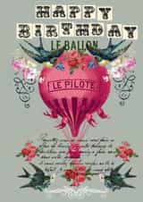 Classic Birthday Card - For Her - Hot Air Balloon created by Simon Paulson
