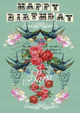 Birthday Victorian Birthday Card 5742 created by Simon Paulson