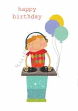 birthday card, happy birthday, DJ, cute and funny created by Kali Stileman