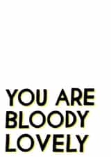 bloody lovely Thank You Card 5185 created by Veronica Dearly
