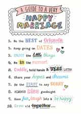 Cute Marriage Anniversary Card - A Guide To A Very Happy Marriage created by Eskimo Kiss Designs