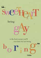 abfab absolutelyfabulous Just because... Card 26134 created by Henni Garfield