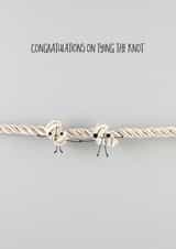 Cute Knot Pun Wedding Card - Congratulations On Tying The Knot created by Yippea