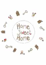 Home Sweet Home, New Home card illustrated by Amy Cockcroft created by Ryland Studios