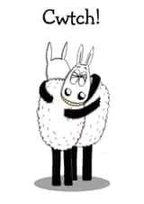 Cwtch greeting card Welsh card created by Eweniverse