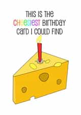 Cheese Humour Birthday Card 2608 created by Doodle Dot Design Co