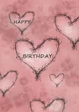 hearts sketchy Birthday Card 25926 created by andersonartstudio