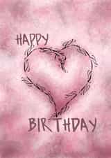 pink heart Birthday Card 25928 created by andersonartstudio