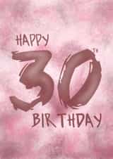 30 thirty Birthday Card 25932 created by andersonartstudio