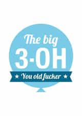 30th Thirty Birthday Card 4067 created by Cookie Design