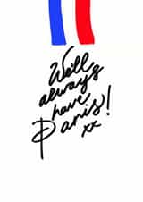 Paris French Just because... Card 25965 created by Ashleigh Arthur