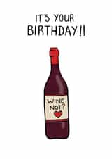 Birthday Wine Birthday Card 1089 created by Deirdre Spain