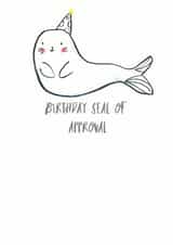 seal pun Birthday Card 5723 created by Louise Wright