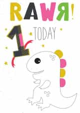 Birthday Dinosaurs Birthday Card 25940 created by Neelam Kaur