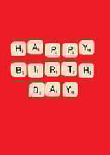 scrabble Typography Birthday Card 4210 created by Ilka Dickens
