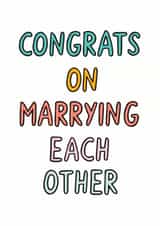 Multicolour wedding day card created by Veronica Dearly