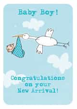 Baby Boy New Baby Card 6175 created by Bird Blue Creative