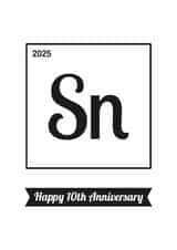 Geeky 10th Anniversary Card - Tin - 2025 - 10 years created by Cookie Design