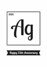 Geeky 25th Anniversary Card - Silver - 2025 created by Cookie Design