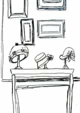 Black And White Line Drawing New Home Card 22567 created by Adeeba Faheem