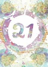 birthday 21 Birthday Card 5454 created by Bookishly